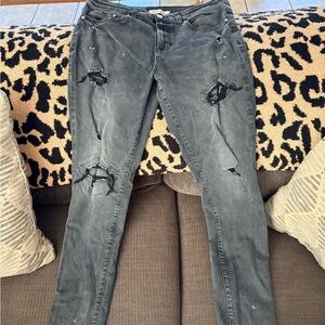 PacSun Charcoal Distressed Skinny Jeans